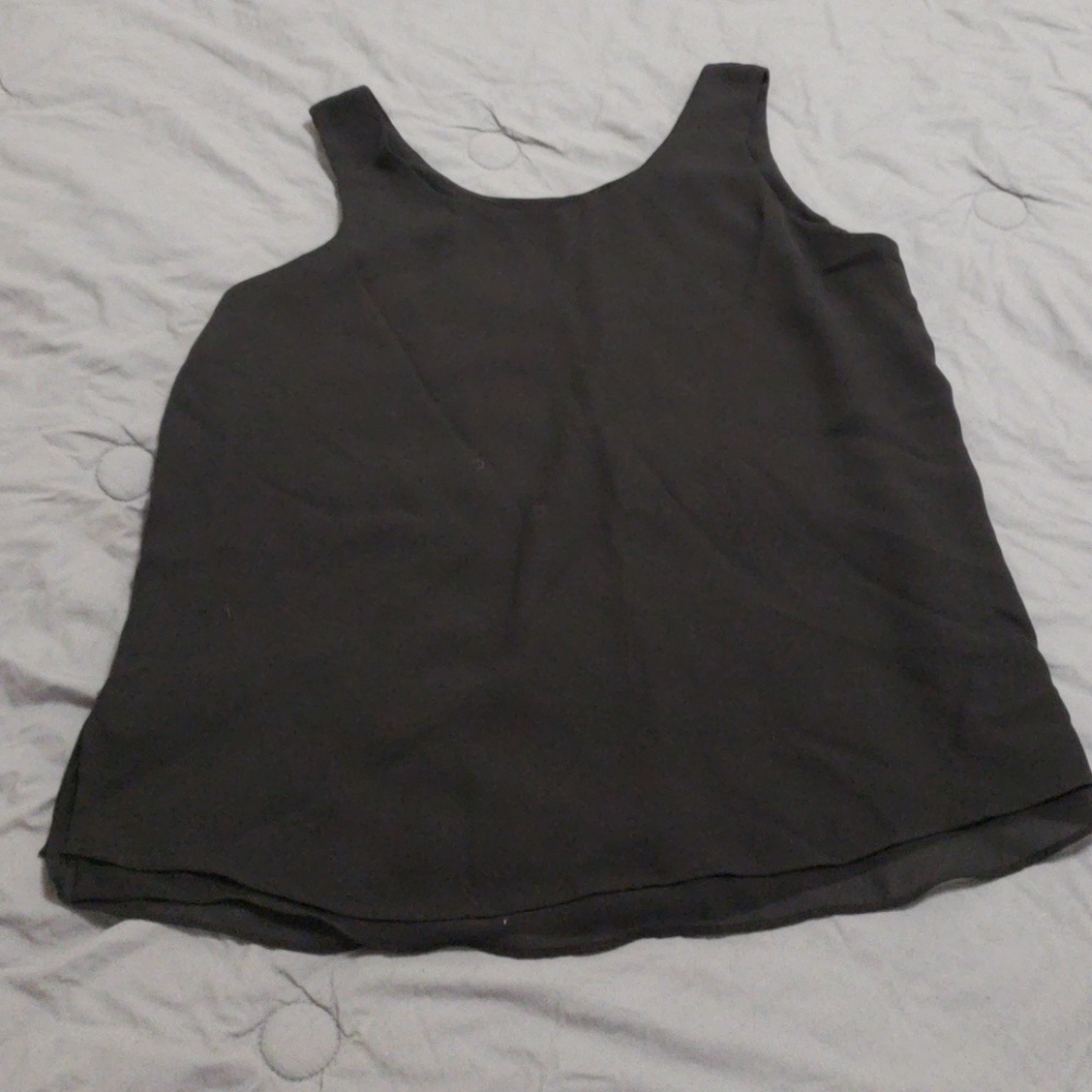 2 layer size small Caro black dress top